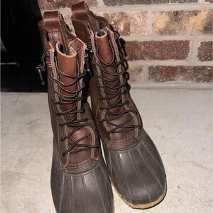 L.L. Bean Brown and Black Lace Up Boots